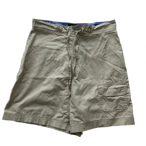 Orvis Men’s Khaki Tan Cargo Shorts Adjustable Waist Fishing Camping Outdoors 28W